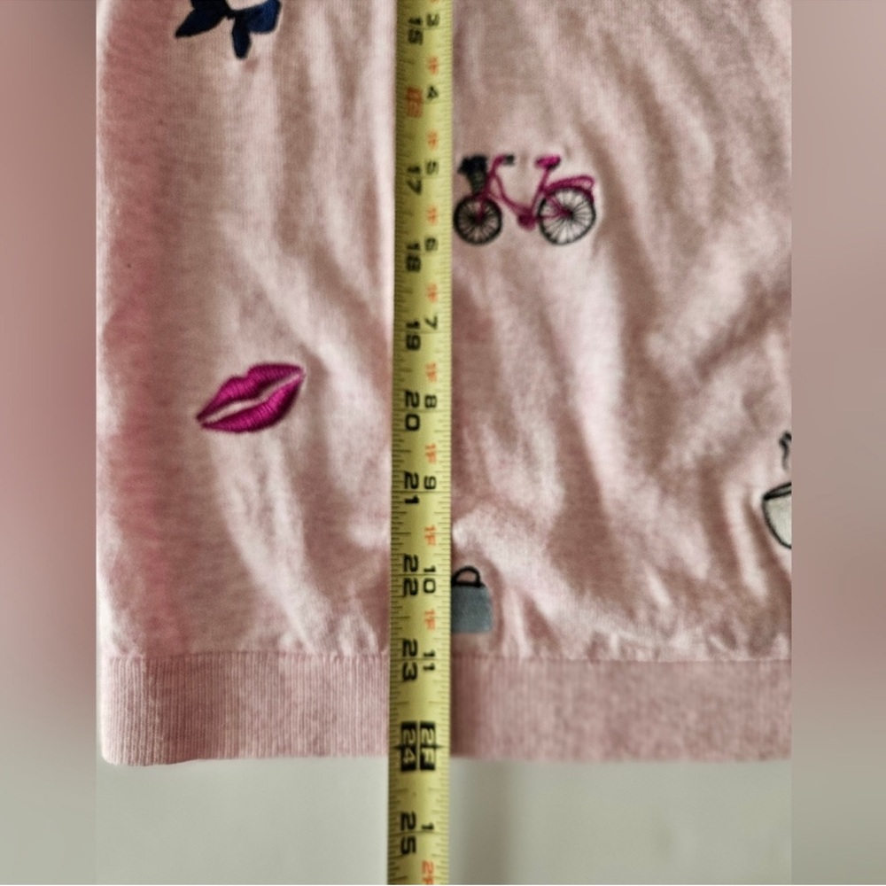 Talbots Paris Sweater Pink
embroidered 1X crew neck Knit Soft
French Details - Picture 6 of 8